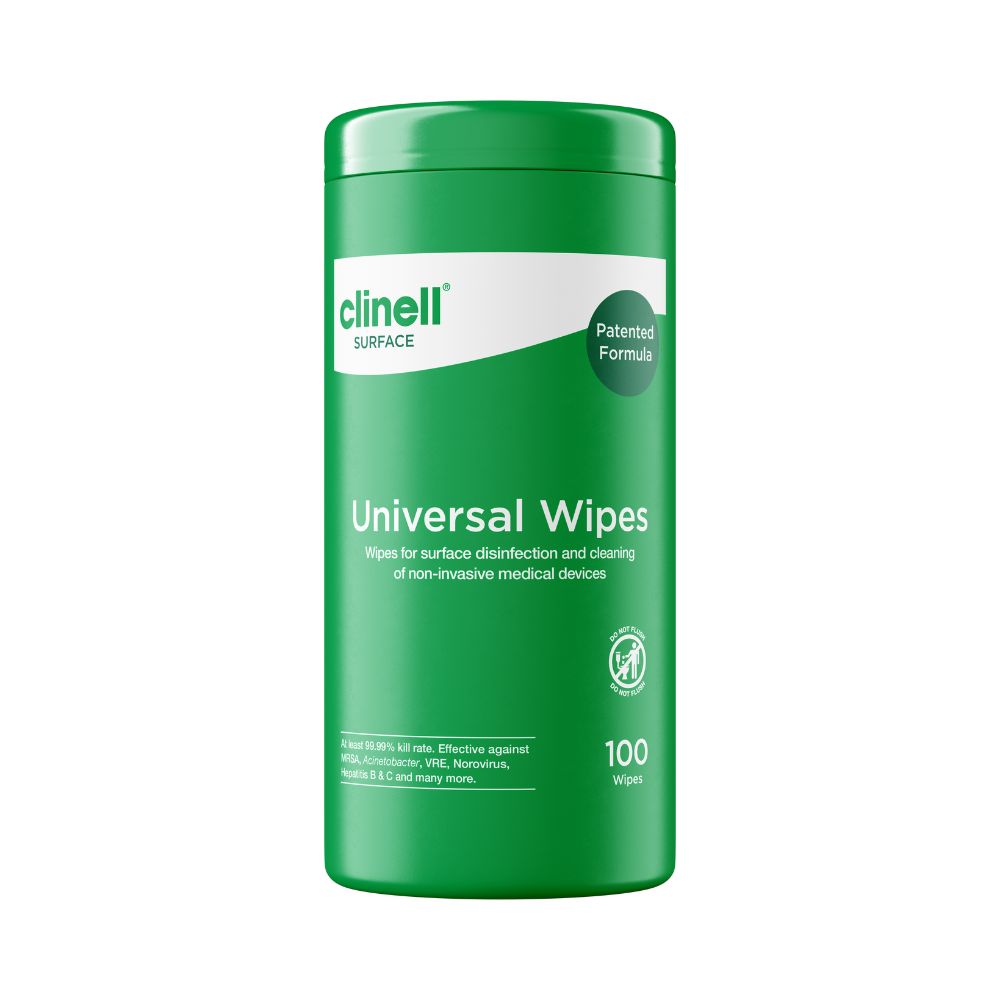 Clinell Universal Sanitising Wipe Tub 100 Wipes