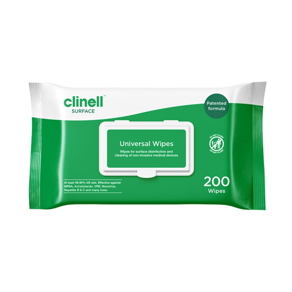 Clinell Universal Sanitising Wipes 200 Wipes