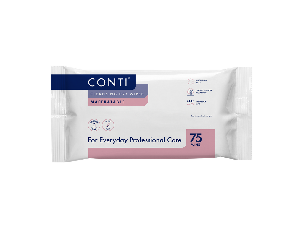 Conti Maceratable Dry Wipes Large Pack of 75