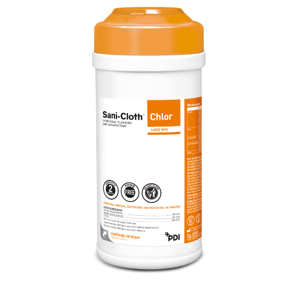 Sani-Cloth® Chlor Sporicidal Wipe Tube of 50