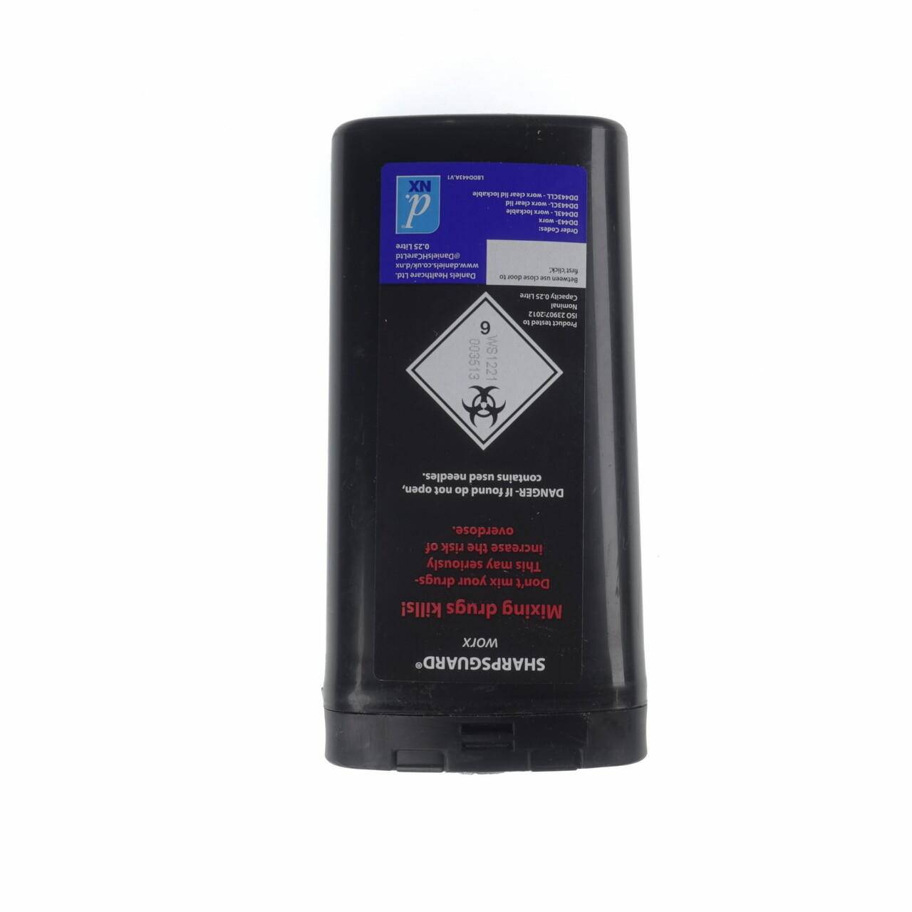 0.25l Sharpsguard Sharps Bin Black