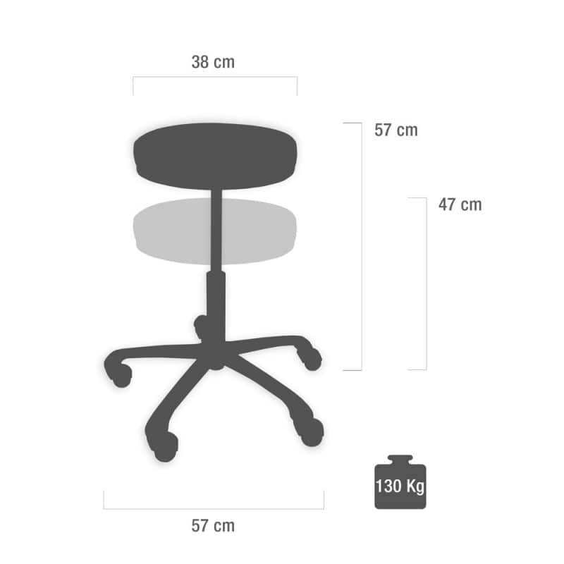 Black Swivel Stool with Release Ring - UKMEDI - UK MEDICAL SUPPLIES