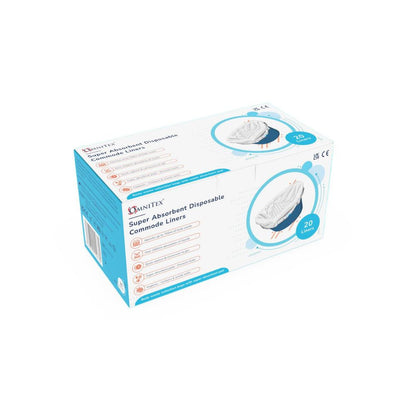 Omnitex 2500ml Disposable Commode/Bed Pan Liners Box of 20