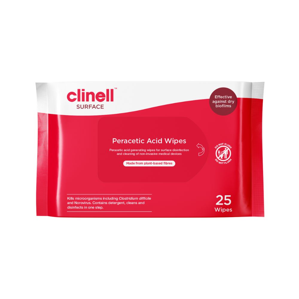 Clinell Peracetic Acid Wipes Pack of 25