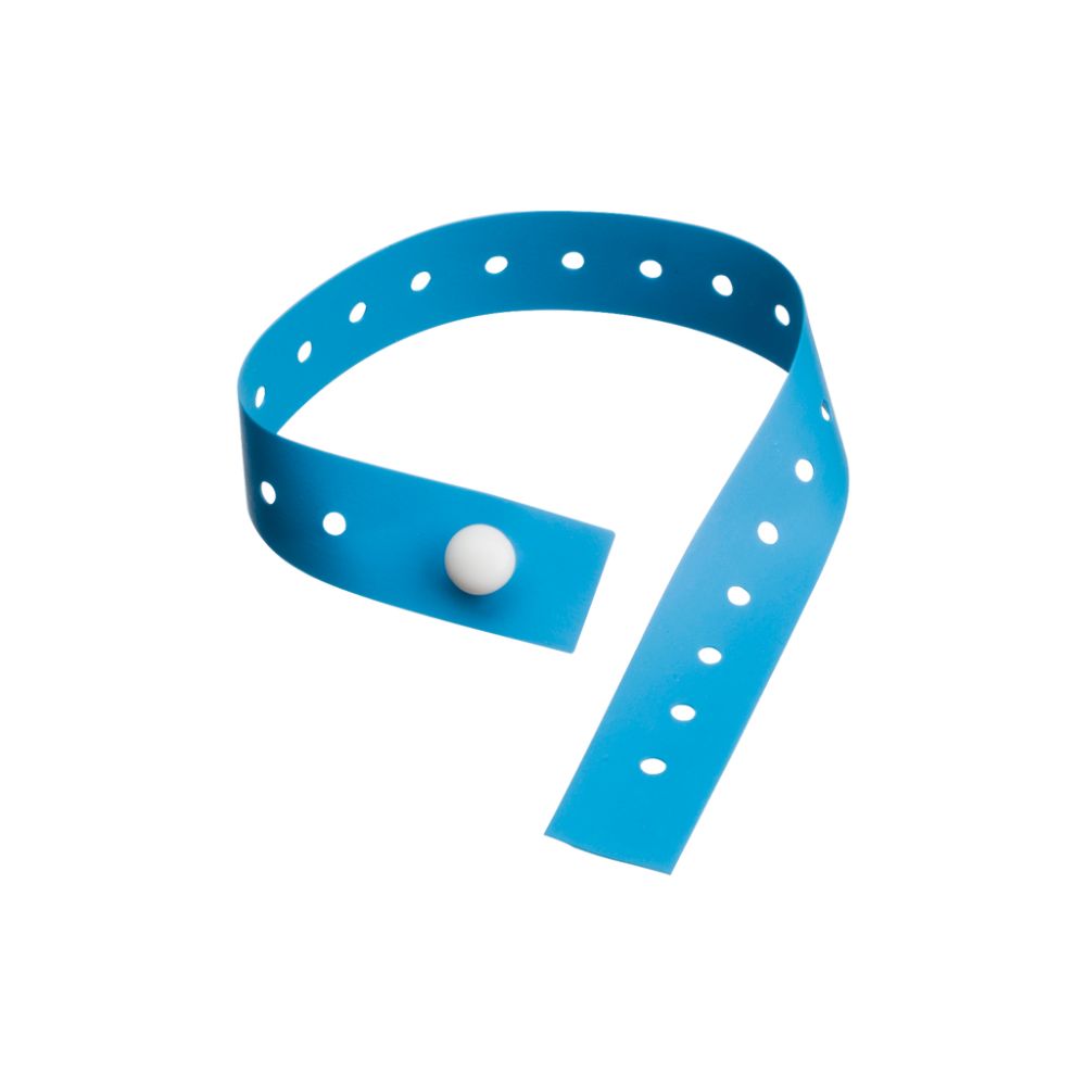 Blue Tourniquet Single-Use Adult Band With Single Button Fastening Box of 100