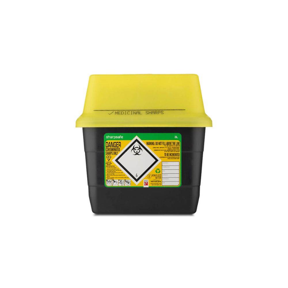 3 Litre Sharpsafe Yellow Sharps Bin