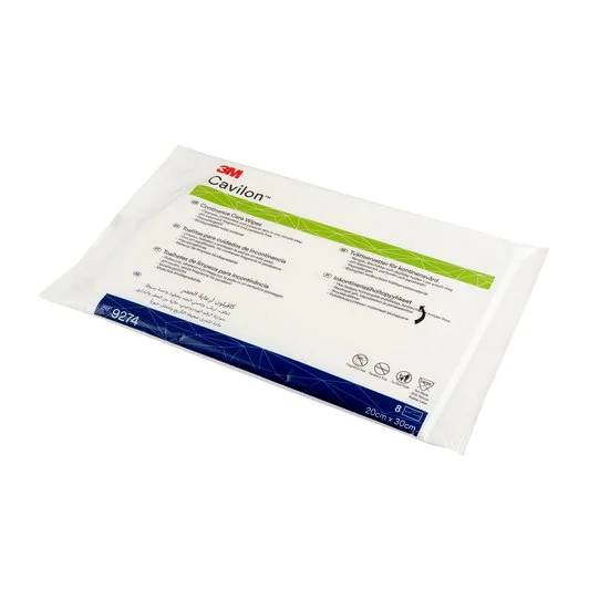 20 x 30 cm 3M Cavilon Continence Care Wipes Pack of 8 - UKMEDI