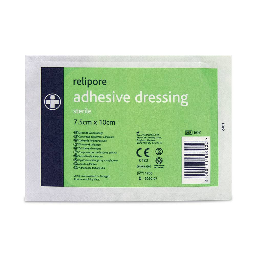 Relipore Adhesive Dressing Pads 10cm x 7.5cm  Box of 50