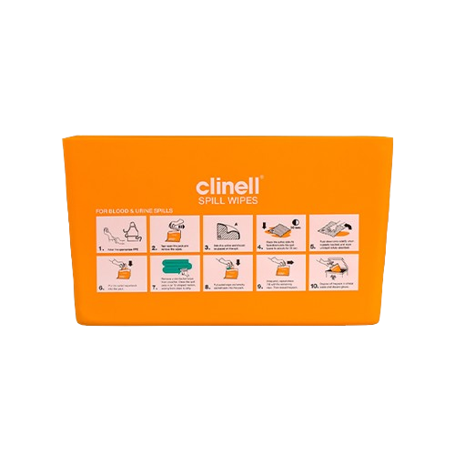 Clinell Orange Spill Wipes Dispenser