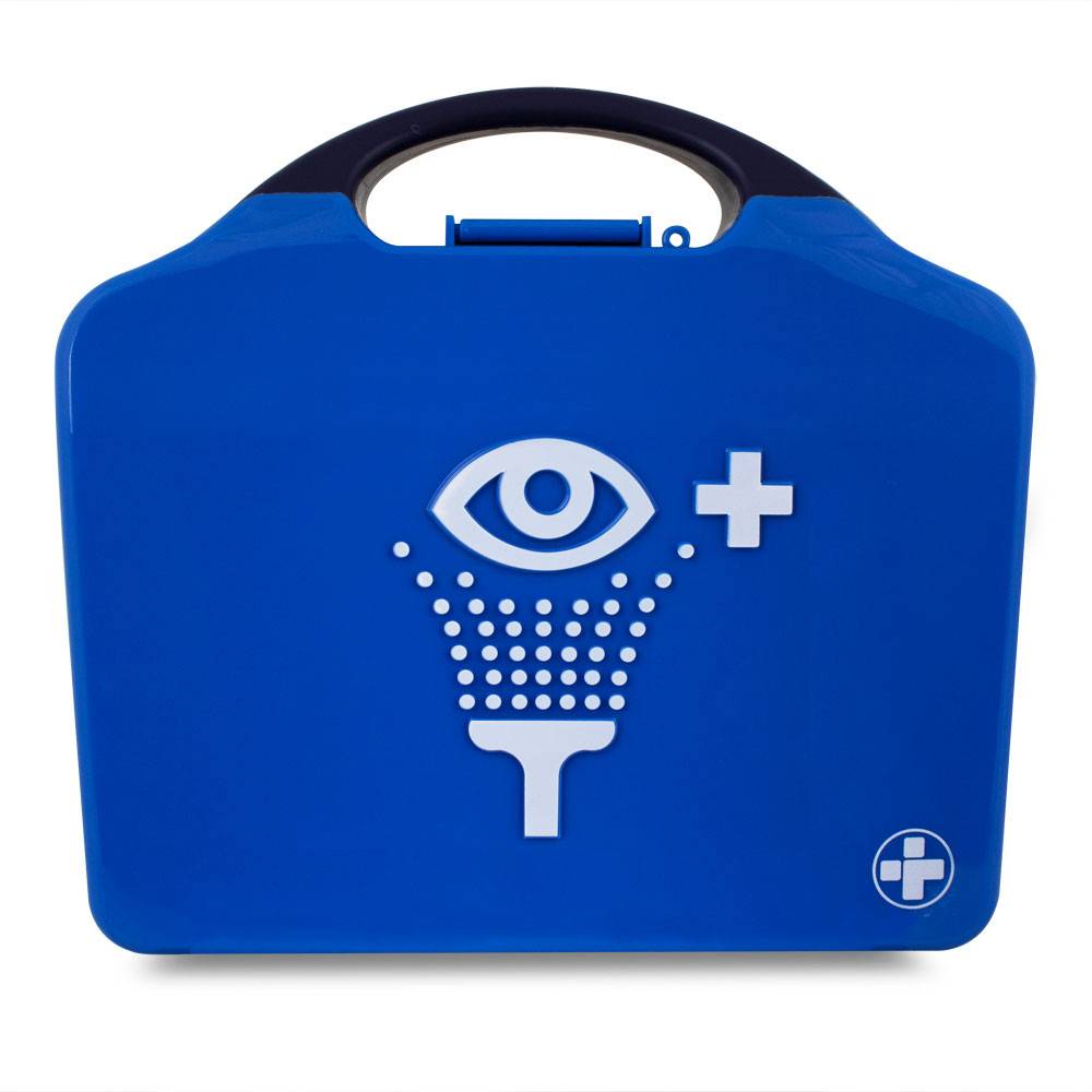 Double Eye Wash Station in Blue Aura3 Box - UKMEDI - UK MEDICAL SUPPLIES