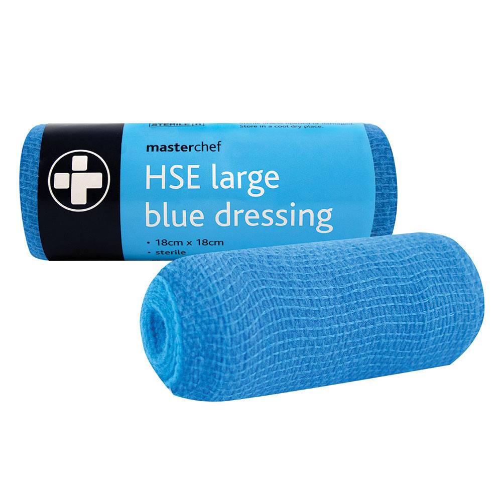 18cm x 18cm Large HSE Blue Dressing - UKMEDI