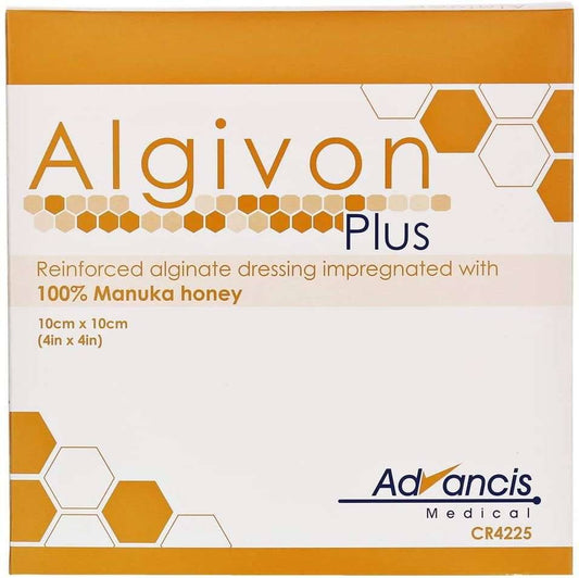 Algivon Plus - Algivon Plus 10cm x 10cm Manuka Honey Dressings - CR4225 UKMEDI.CO.UK UK Medical Supplies