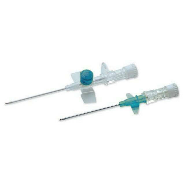 22g Blue 1 inch Terumo Versatus Winged and Ported IV Cannula SR+DU2225PX UKMEDI.CO.UK