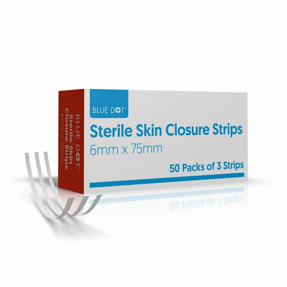 Skin Closure Strips - 6mm x 75mm (Strip of 3) x 50