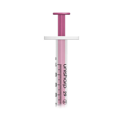 Unisharp 1ml 0.5 inch 29g Pink Unisharp Syringe and Needle u100 UF29P UKMEDI - UK Medical Supplies