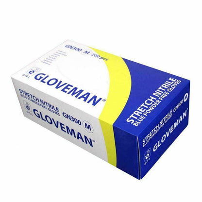 Gloveman Nitrile Powder Free Blue Gloves Box 200