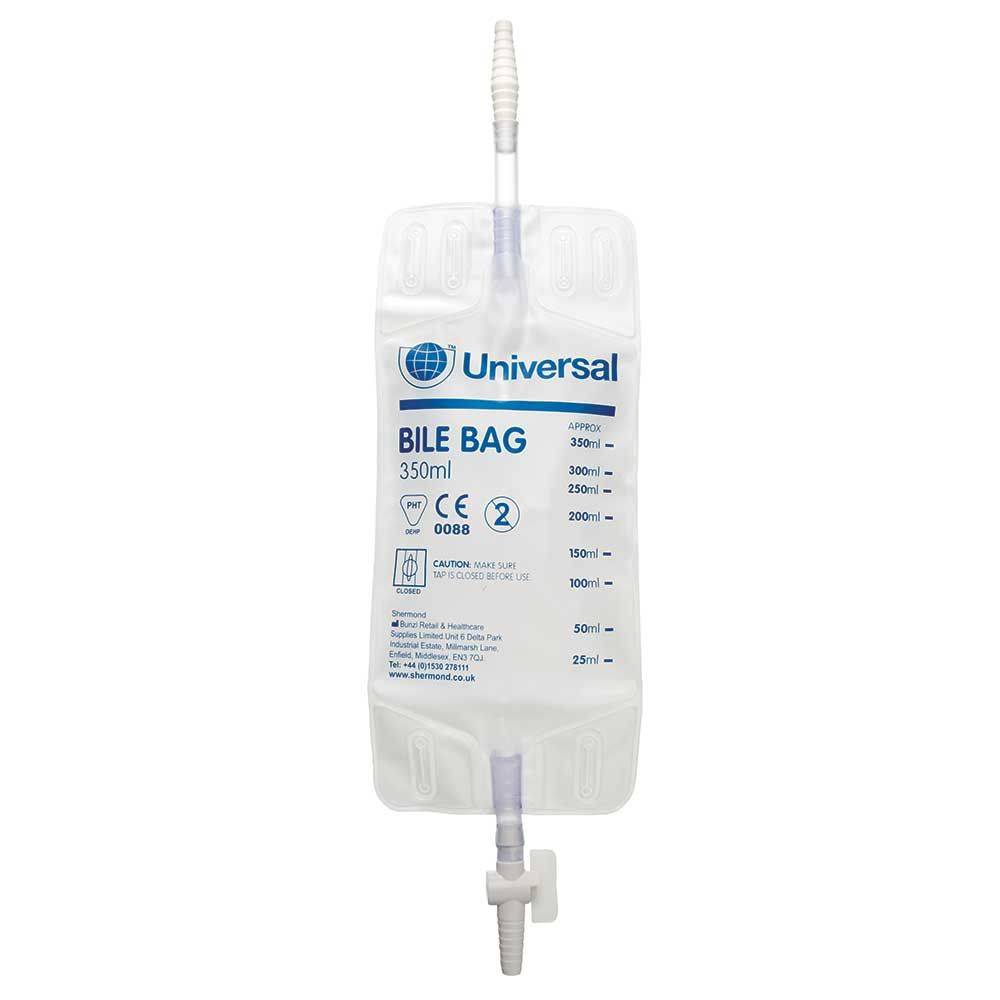 Universal Sterile Bile Collection Bags With Wide Bore Connector (350 ml) - UKMEDI