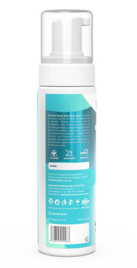 Omnitex 200ml Rinse Free Body Cleansing Foam