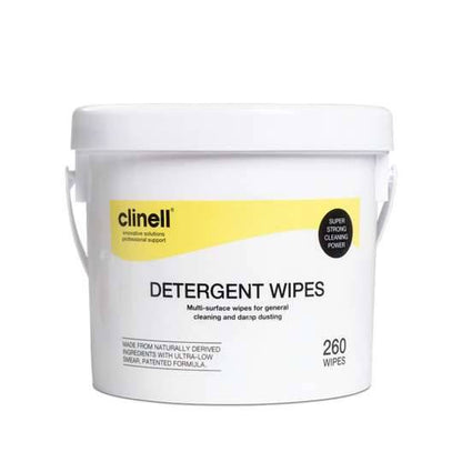 Clinell - Clinell Detergent Wipes Tub of 260 - CDB260 UKMEDI.CO.UK UK Medical Supplies