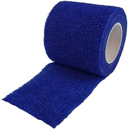 7.5cm x 4.5m Blue Cohesive Conforming Bandage - UKMEDI