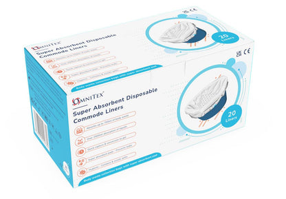 Omnitex 2500ml Disposable Commode/Bed Pan Liners Box of 20