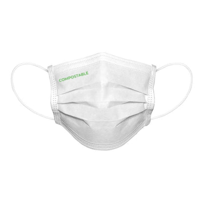 Eco Green Living - Compostable Eco-Friendly Face Mask Pack of 50 - CEFFM UKMEDI.CO.UK UK Medical Supplies