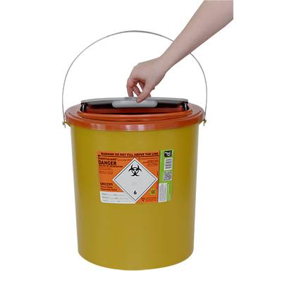 22L Sharpsguard Orange Sharps Bin Extra Access