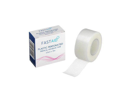 2.5cm x 10m Fast Aid Plastic Perforated Tape