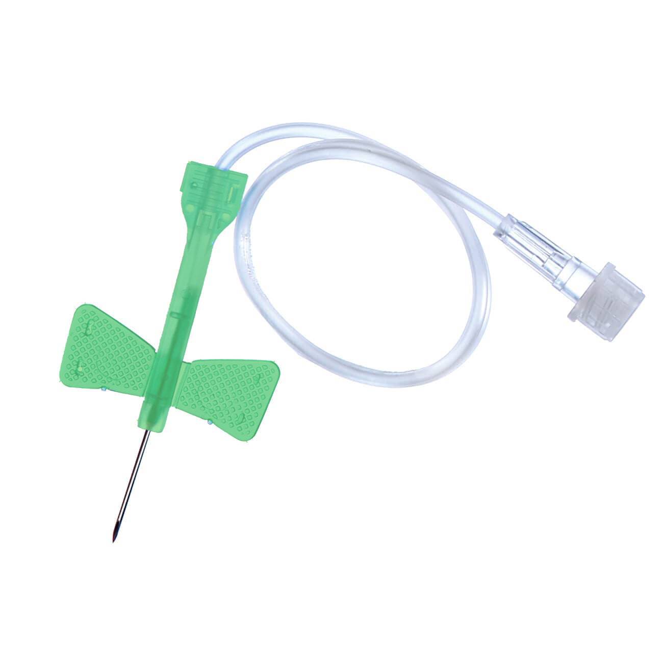 21g 19mm Green Safety Winged Infusion Set with 30cm Tube