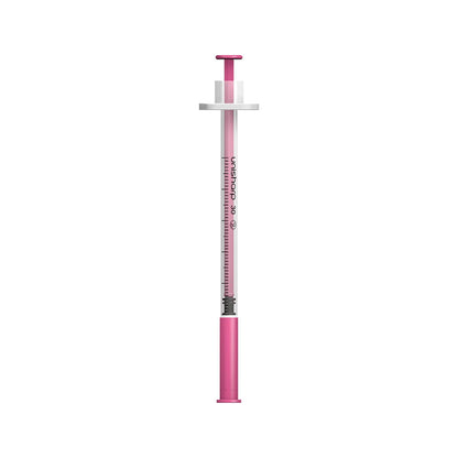 0.5ml 0.5 inch 30g Pink Unisharp Syringe and Needle u100