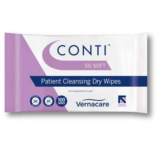 30cm x 36cm  Conti So Soft Dry Wipes, Large Pack of 100 - UKMEDI