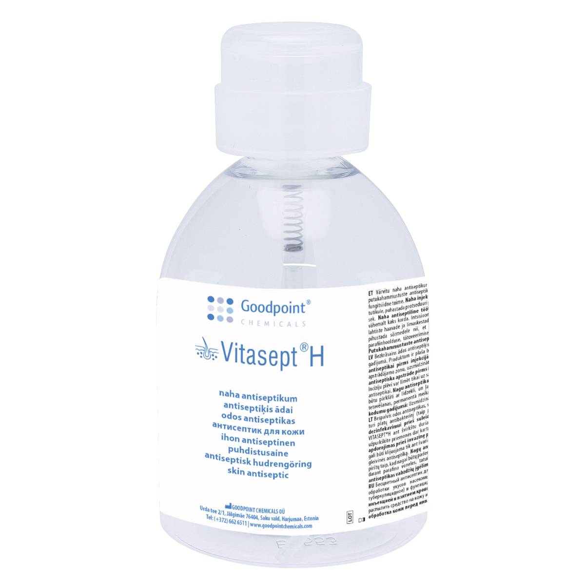 Vitasept H Skin Antiseptic Push Down Bottle 500ml - UKMEDI